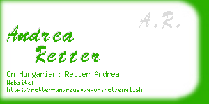 andrea retter business card